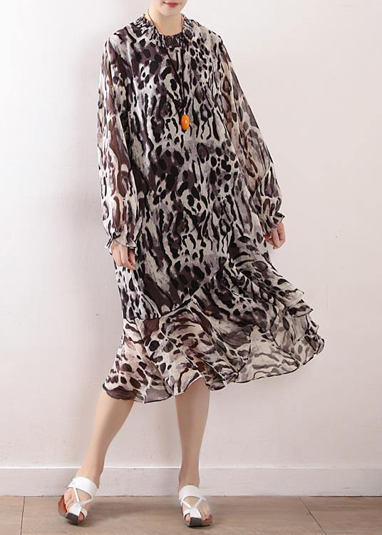 Beach Leopard chiffon Robes plus size Fashion Ideas A line skirts Love spring Dresses
