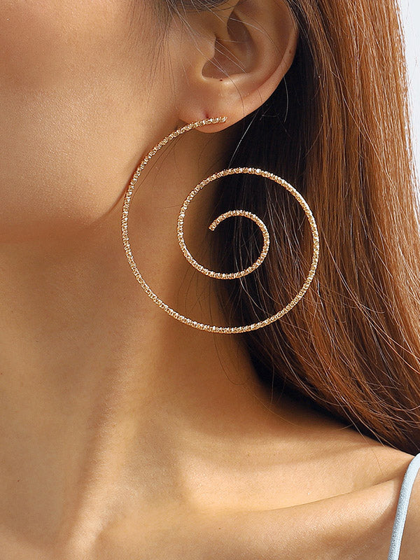 Geometric Hollow Drop Earrings