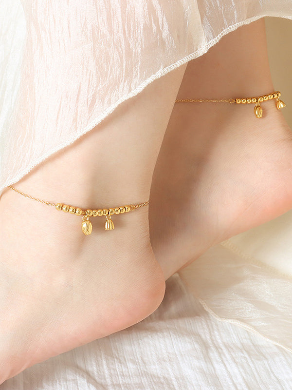 Chains Solid Color Anklet