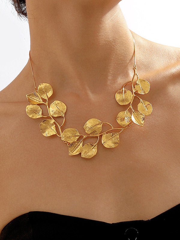 Leaves Shape Solid Color Necklaces Accessories