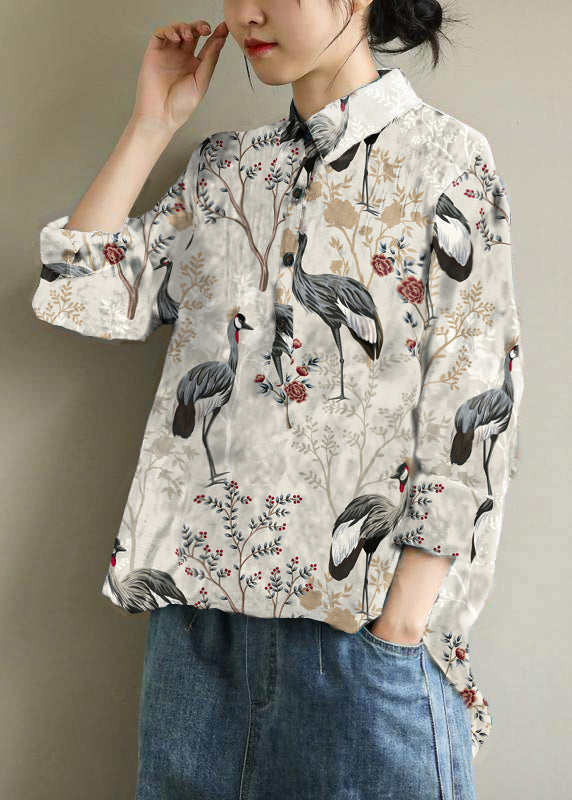 French lapel fall Tunic Wardrobes White-bird  blouses