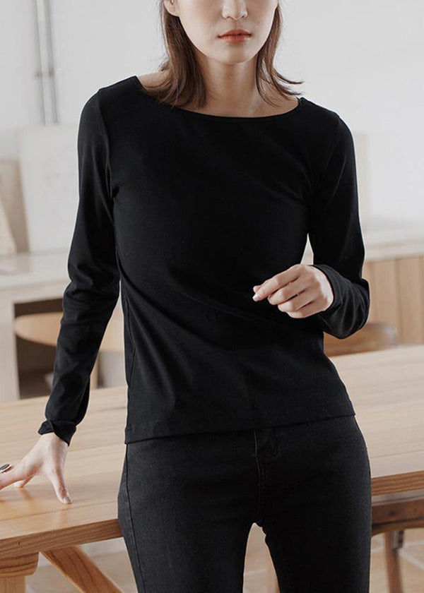 Women black cotton blouses for women wild Plus Size Clothing fall blouses