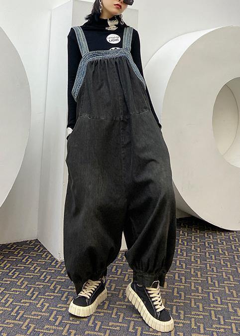 Denim overalls 2021 new fashion plus size casual nine-point lantern pants female summer jumpsuit