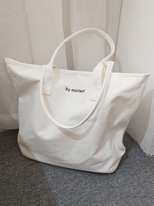 Casual Simple Letter Printed Tote Bag