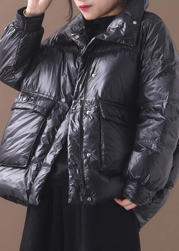 Fine plus size women parka winter overcoat black stand collar warm winter coat