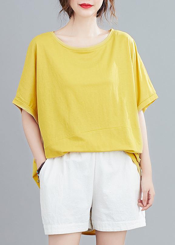 French o neck Batwing Sleeve women blouses Neckline yellow blouse