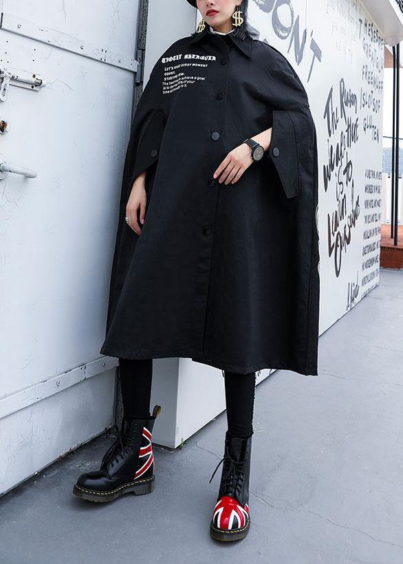 Modern black Plus Size Long coats design cloak fall coat