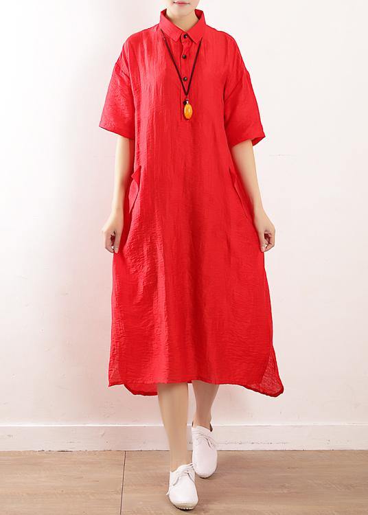 Bohemian side open Wardrobes design red Maxi Dress summer