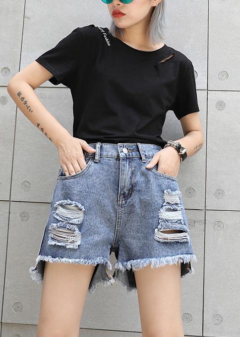 Chic o neck cotton box top Fashion Ideas black top summer