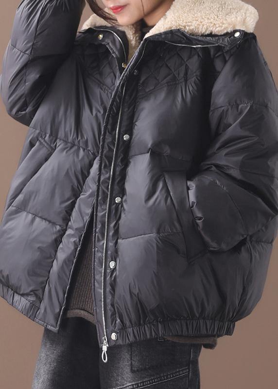 fine trendy plus size winter jacket winter coats black warm zippered women short outwear