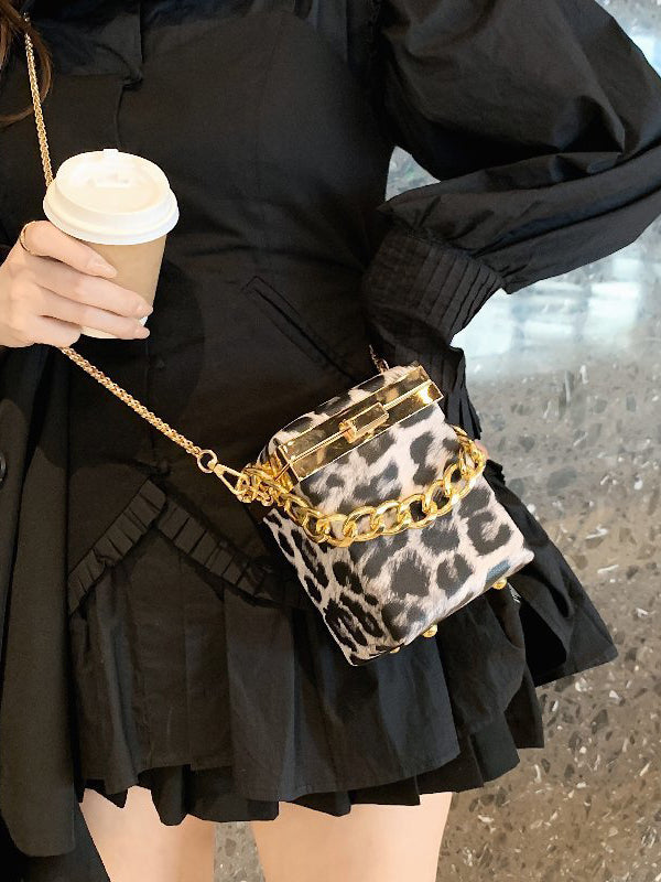 Chains Leopard Crossbody Bags