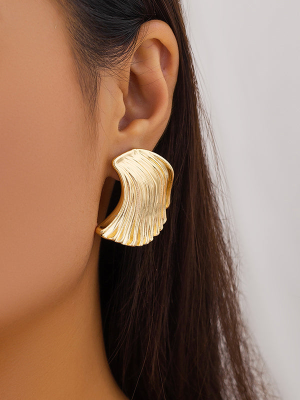 Normcore Geometric Solid Color Earrings Accessories