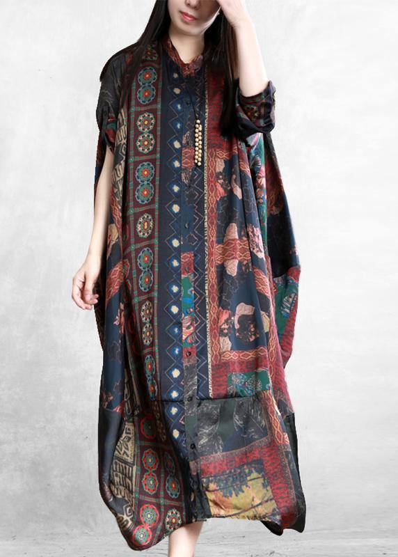 Elegant floral clothes For Women patchwork Plus Size Dresses