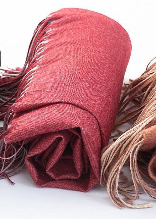 dark red women warm scarves warm rectangle big shawl