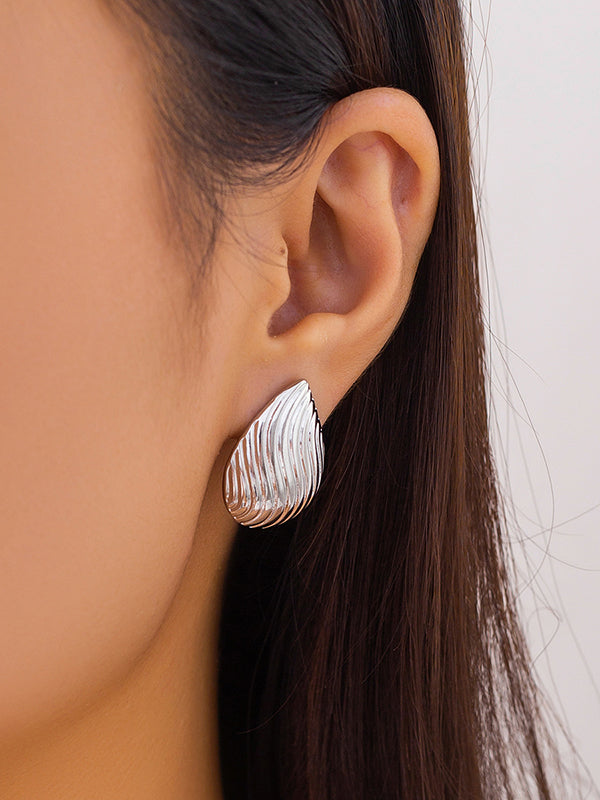 Normcore Geometric Solid Color Earrings Accessories