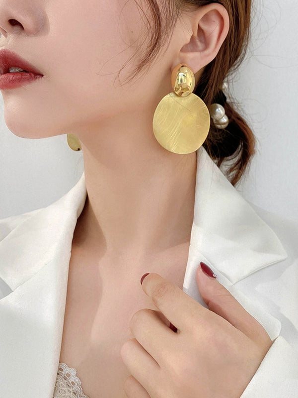 Geometric Solid Color Earrings Accessories