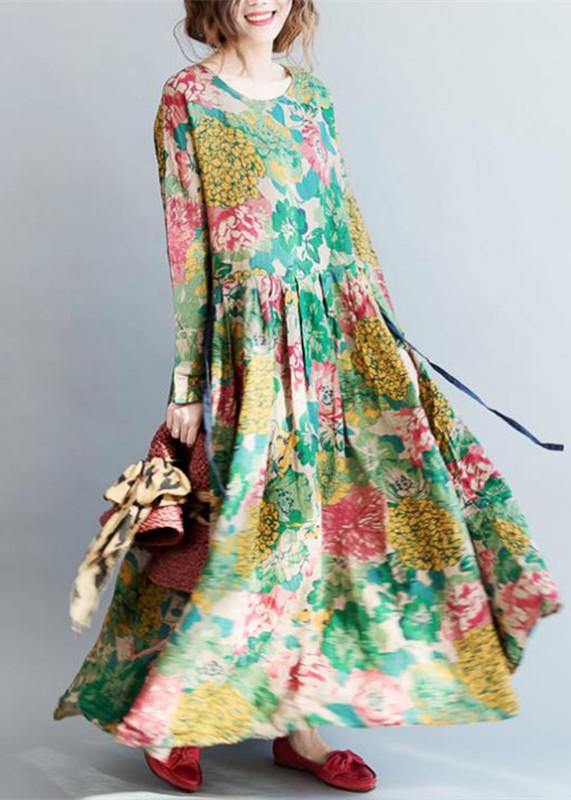 2021 fashion floral long casual dresses maxi dresses plus size clothing