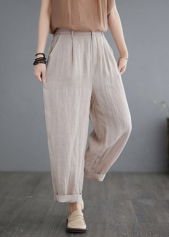 Apricot High Waist Solid Lantern Pants