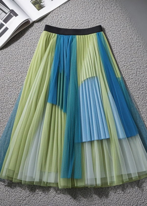 Chic Multicolor Exra Large Hem Tulle Skirts Summer