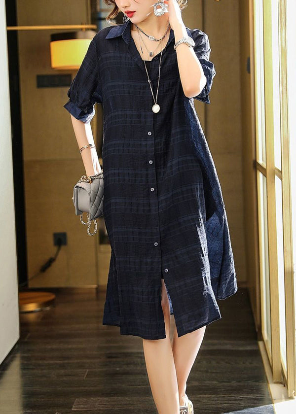 Fashion Black Oversized Wrinkled Cotton Dress Two Piece Set Summer