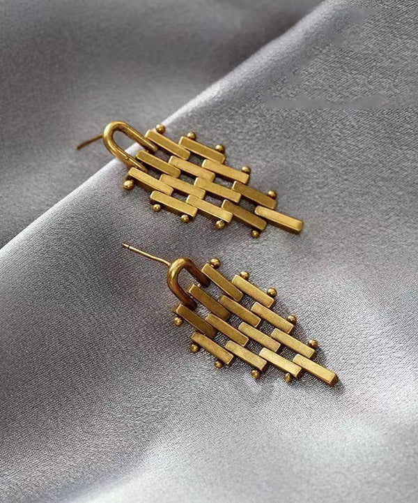 New Boutique Luxury Gold Geometric Stud Earrings