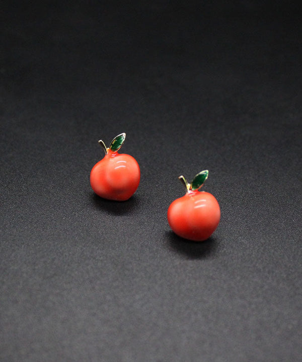 Simple Orange Alloy Honey Peach Brooches