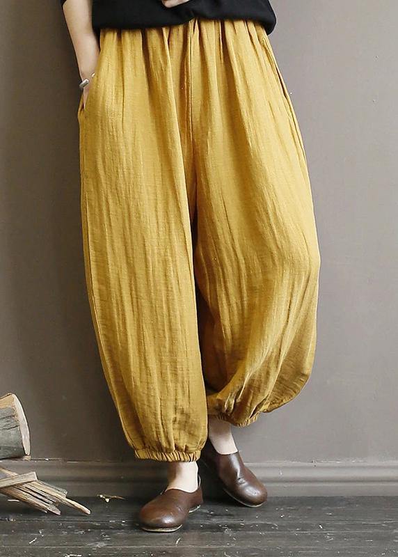 Elegant cotton clothes For Women Pakistani Casual Solid Color Pleated Harem Pants
