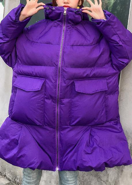 fine purple overcoat oversize Jackets & Coats hooded winter winter coats