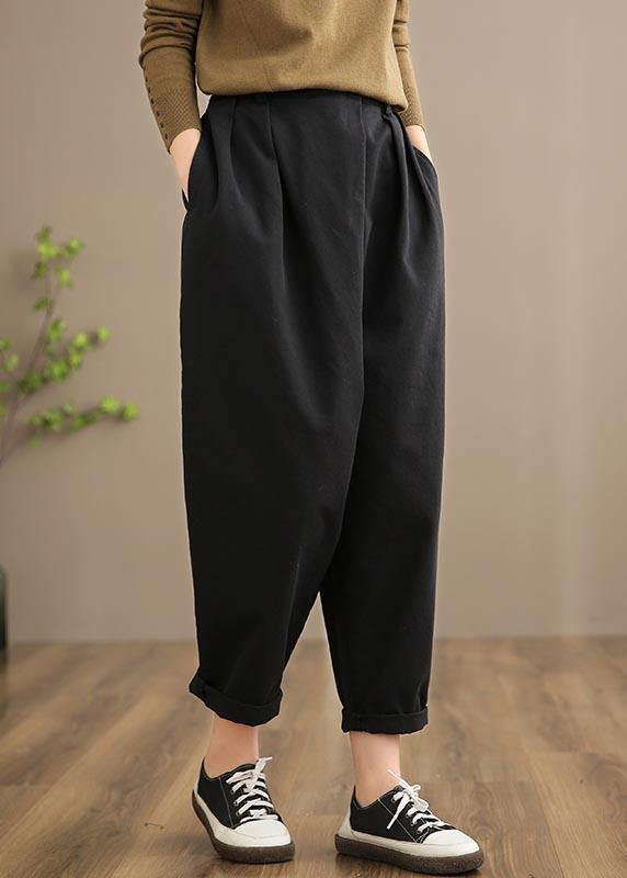 Handmade Spring Pants Women's Black Inspiration Button Down Jeans