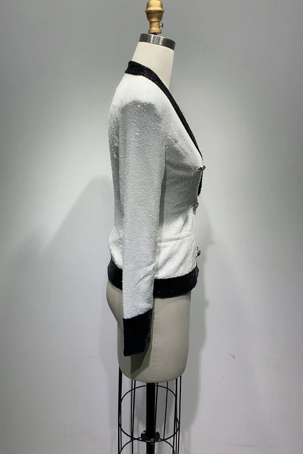 White House Black Market Tipped Studio Blazer