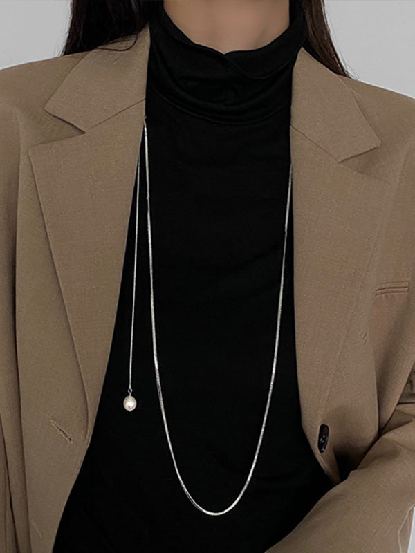 Casual Normcore Pearl Necklaces Accessories