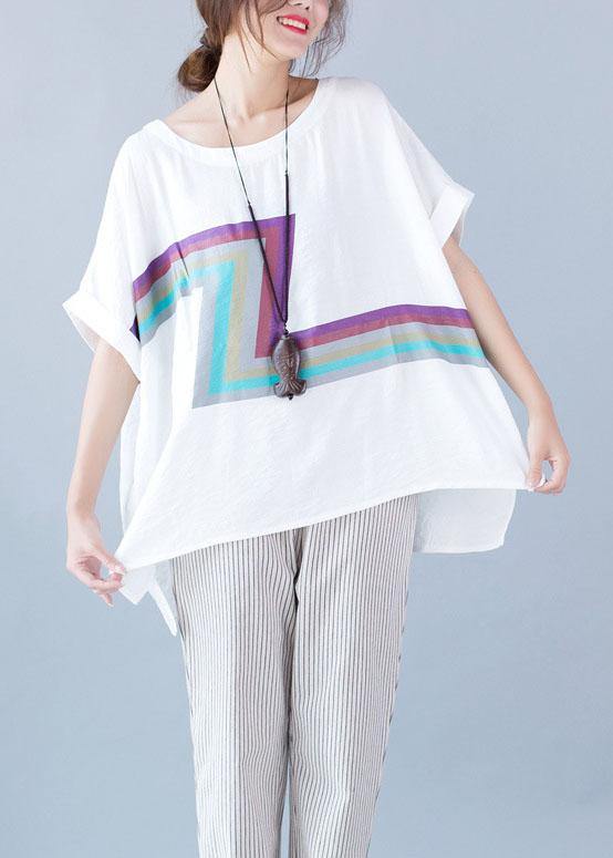 Organic o neck linen tops women blouses Photography white blouses summer