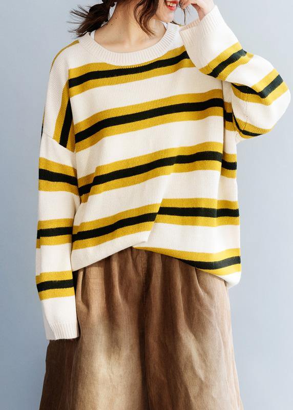 winter yellow knit tops trendy plus size o neck box top