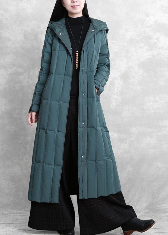 2021 trendy plus size coats green hooded tie waist down coat winter