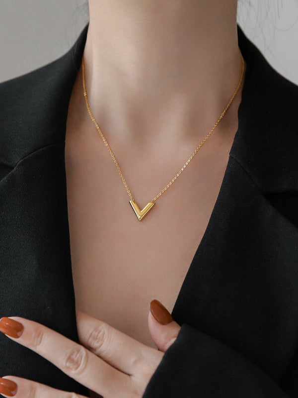 Geometric Solid Color Necklaces Accessories